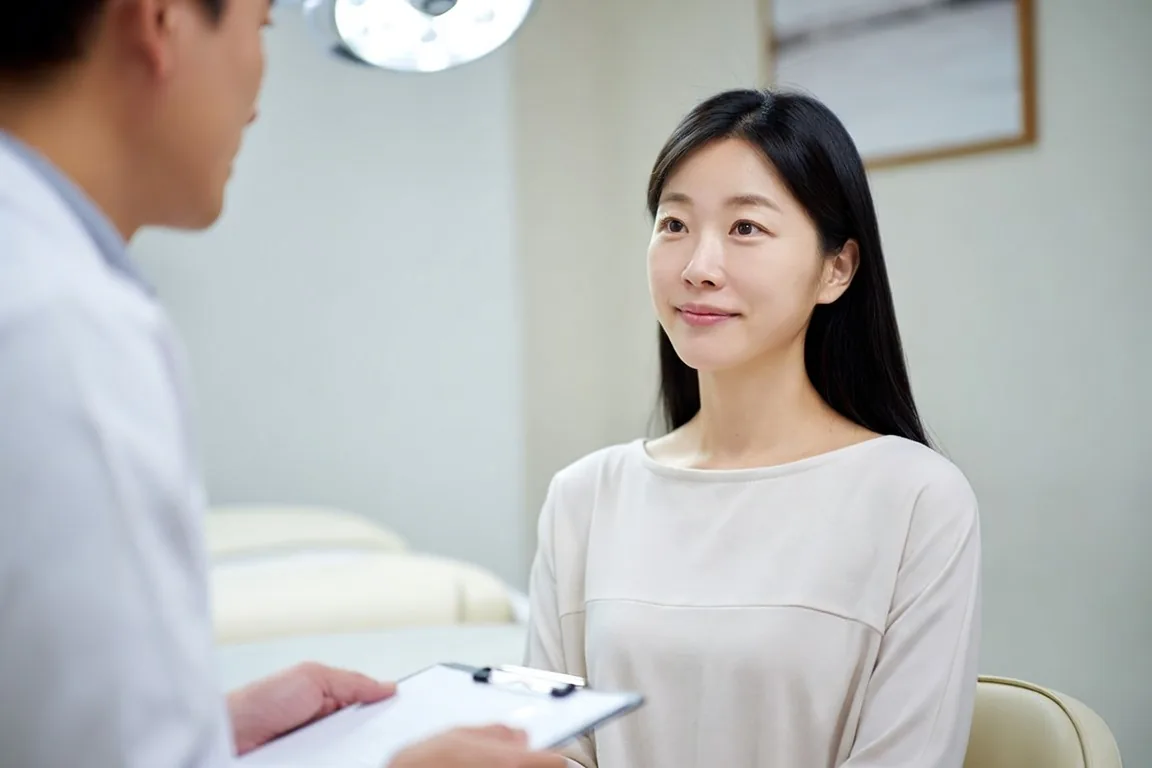 전문의와 상담하는 여성